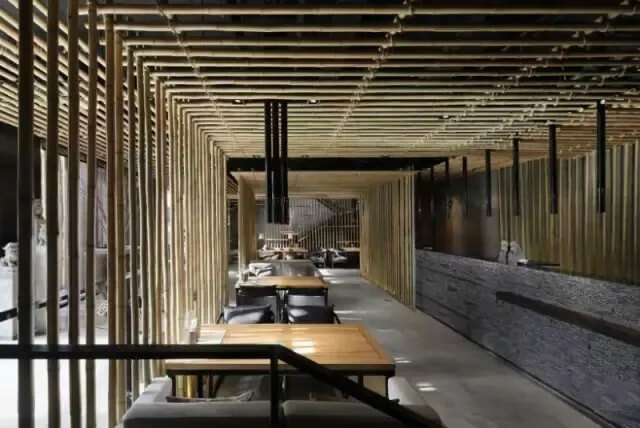 烤鱼如何让餐厅设计玩转中国风？几根竹子让你眼前一亮！